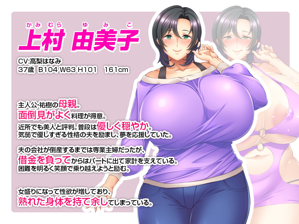 【ゲーム】母のオマンコにモザイクを掛ける僕〜お母さんは借金奴●〜 画像1