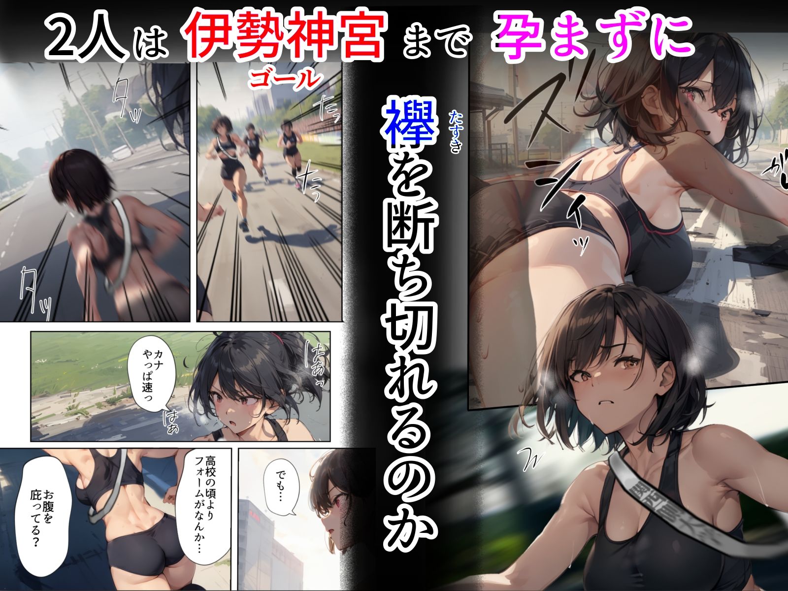 再開!寝取られ大学駅伝-陸上女子は大会中にOBに中出し孕まされ敗退出産ゴールへ!全国大学駅伝でやっと遠距離から再会した彼女達はチャラ男達に寝取られる話【寝取られ駅伝2】 画像9