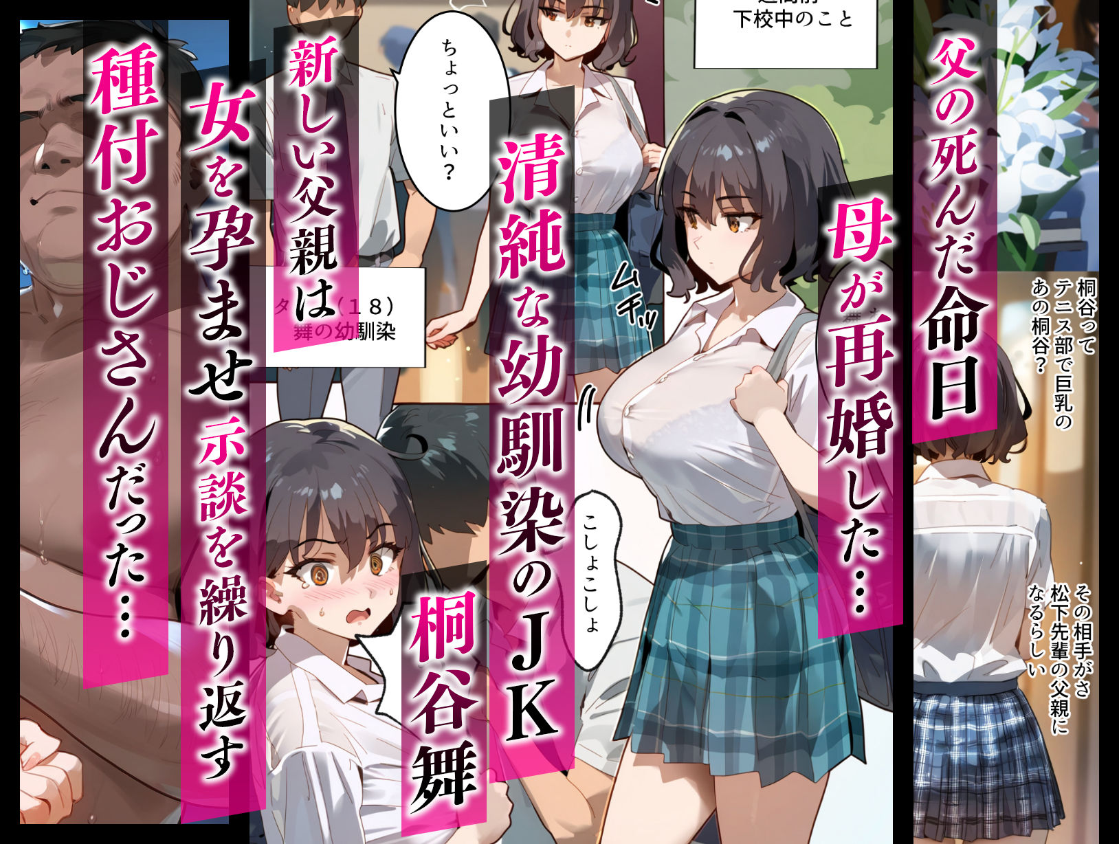 托卵命日!種付義父さん家の義妹にされ寝取られた幼馴染-母親再婚。幼馴染巨乳女子は実父の命日に嫌いな男達(義父&義兄)に寝取られ孕まされる話 画像1