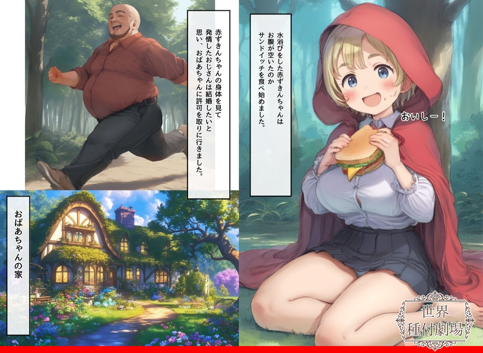 【世界種付劇場】おじさんが狼の赤ずきんちゃん 画像4