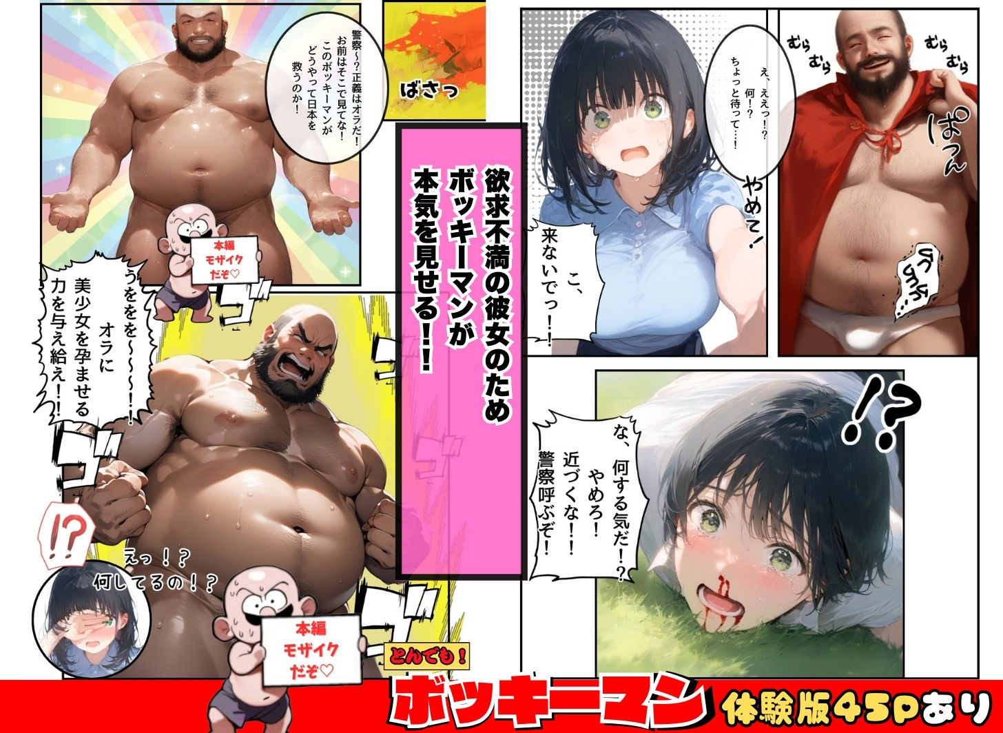 とんでも!ボッキーマン。〜彼氏の前で彼女を寝取ってボッキー!の巻〜 画像6