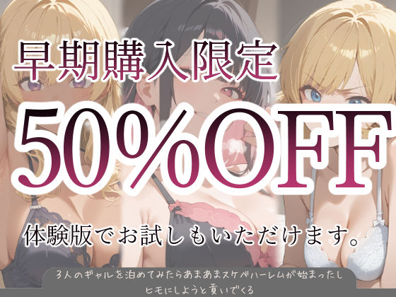 3人のギャルを泊めてみたら、あまあまスケベハーレムが始まったし、ヒモにしようと貢いでくる 画像9