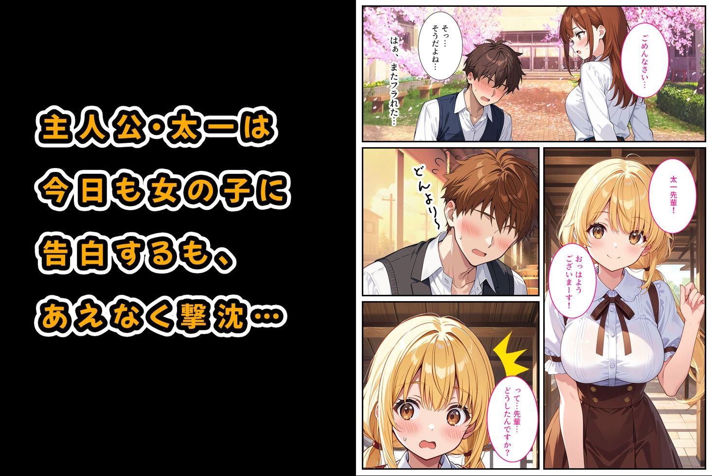 落ち込んでるオレに爆乳の後輩女子が処女をくれました! 画像1