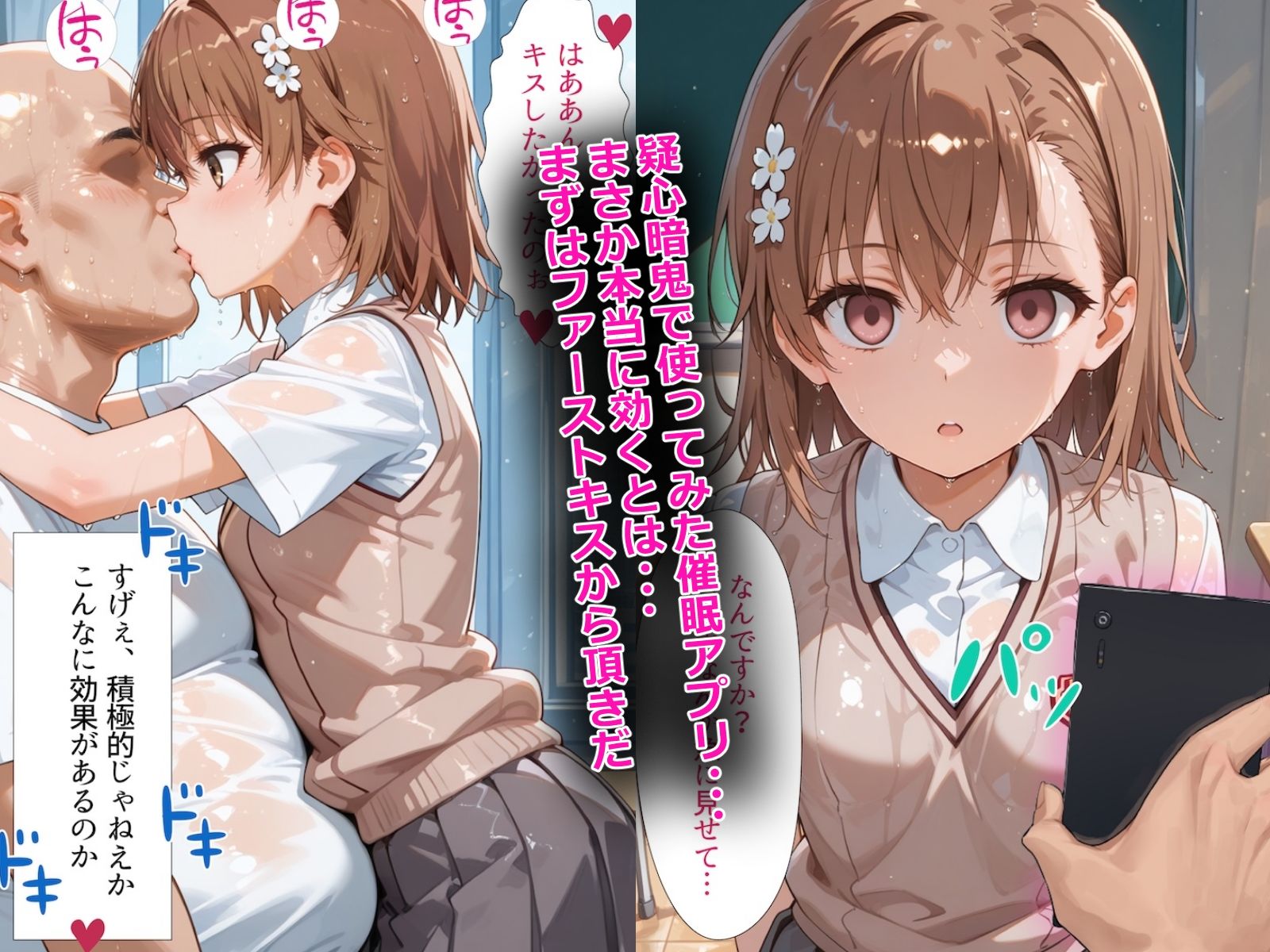 催〇アプリ開発されたカラダ抗えない快楽ボテ腹追加ver-御坂編- 画像1