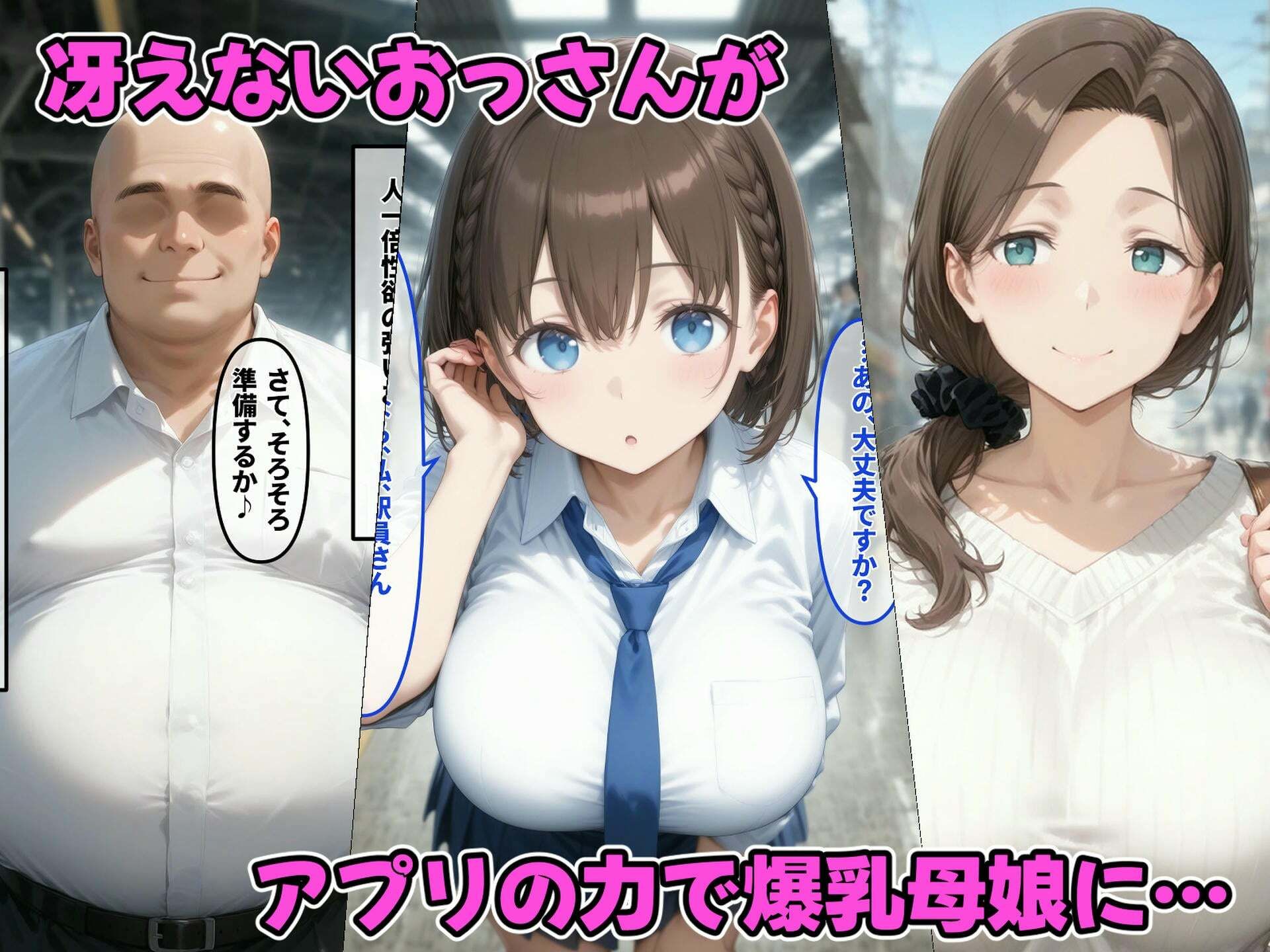 ねらわれた爆乳母娘 催〇おじさんの寝取られ孕ませ生活 画像1