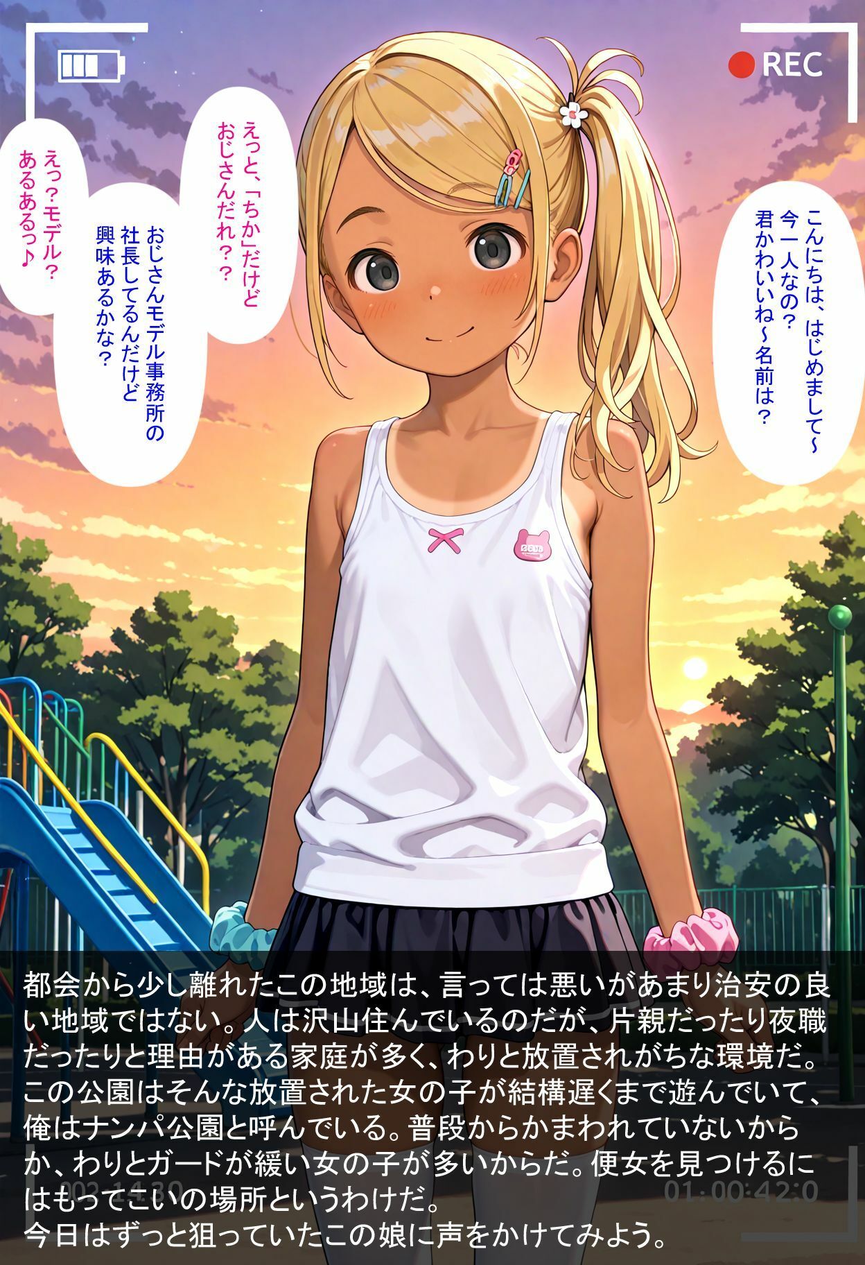 ミニスカお便女パーク2--純粋天使の地下ビ撮影 画像1