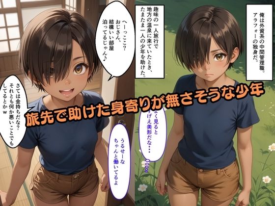 【500枚】旅先でたまたま助けた少年が実は少女だったので【日焼け美少女と中年男の一夜限りのセックスの記録】【パイパンロリ】 画像1