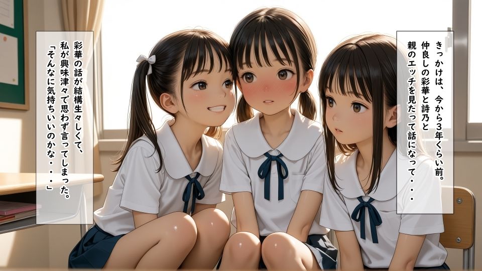 放課後に遊びに来た百合の友達に全身の性感帯を優しく愛撫されて何回イってもやめてもらえない女の子 画像1
