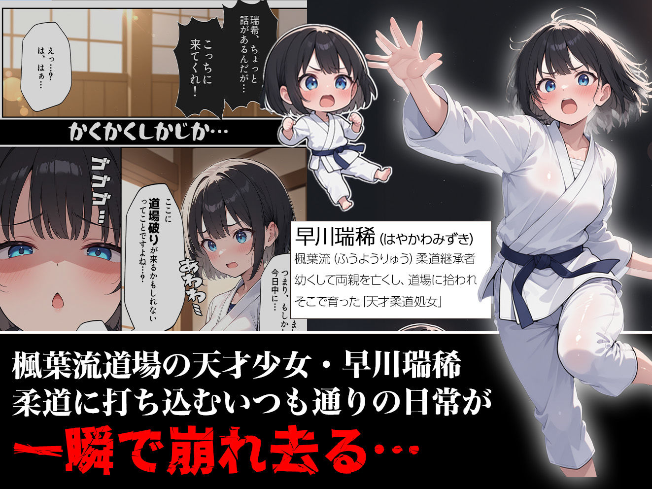 負けたら即中出しセックス 愛する道場を守るために道場破りに挑む天才柔道少女の話 画像1