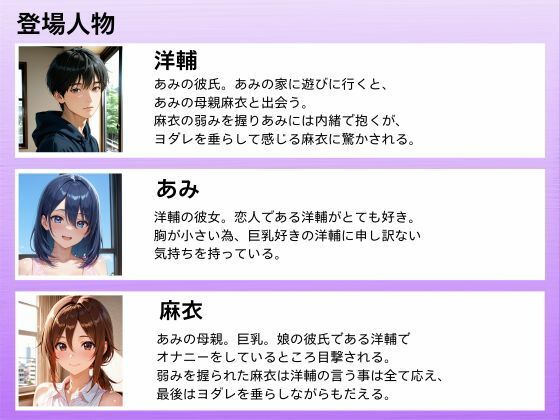 人妻のくせに俺(娘の彼氏)によだれをたらして、よがりまくる女「麻衣(37) 画像1