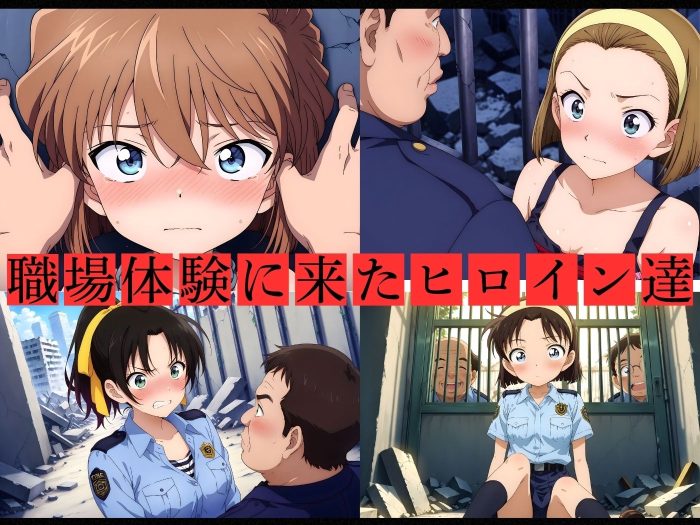 キモおじ軍団に監禁レ●プされたヒロイン達 画像1