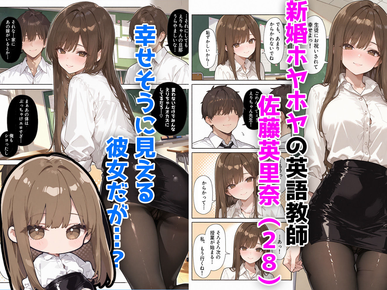 子宮不倫 〜新婚人妻の英語教師が体育教師に寝取られる話〜 画像1