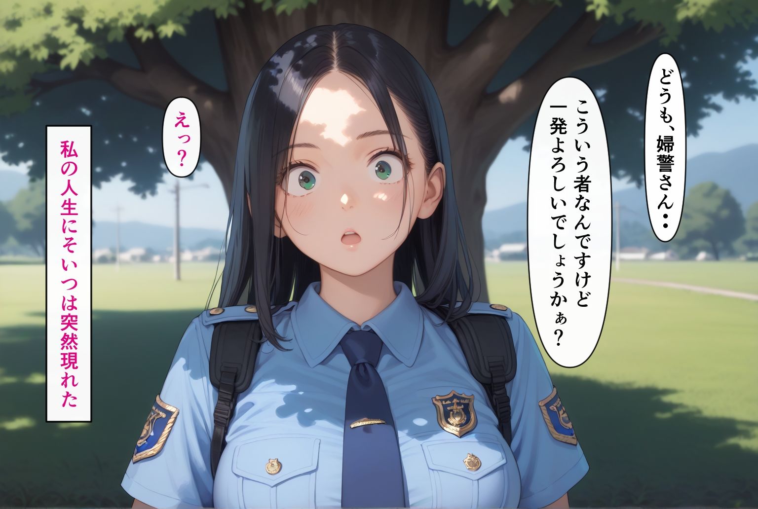 種付けおじさん（弟）は気楽にイキたい 公園で見かけた婦警さん 画像1