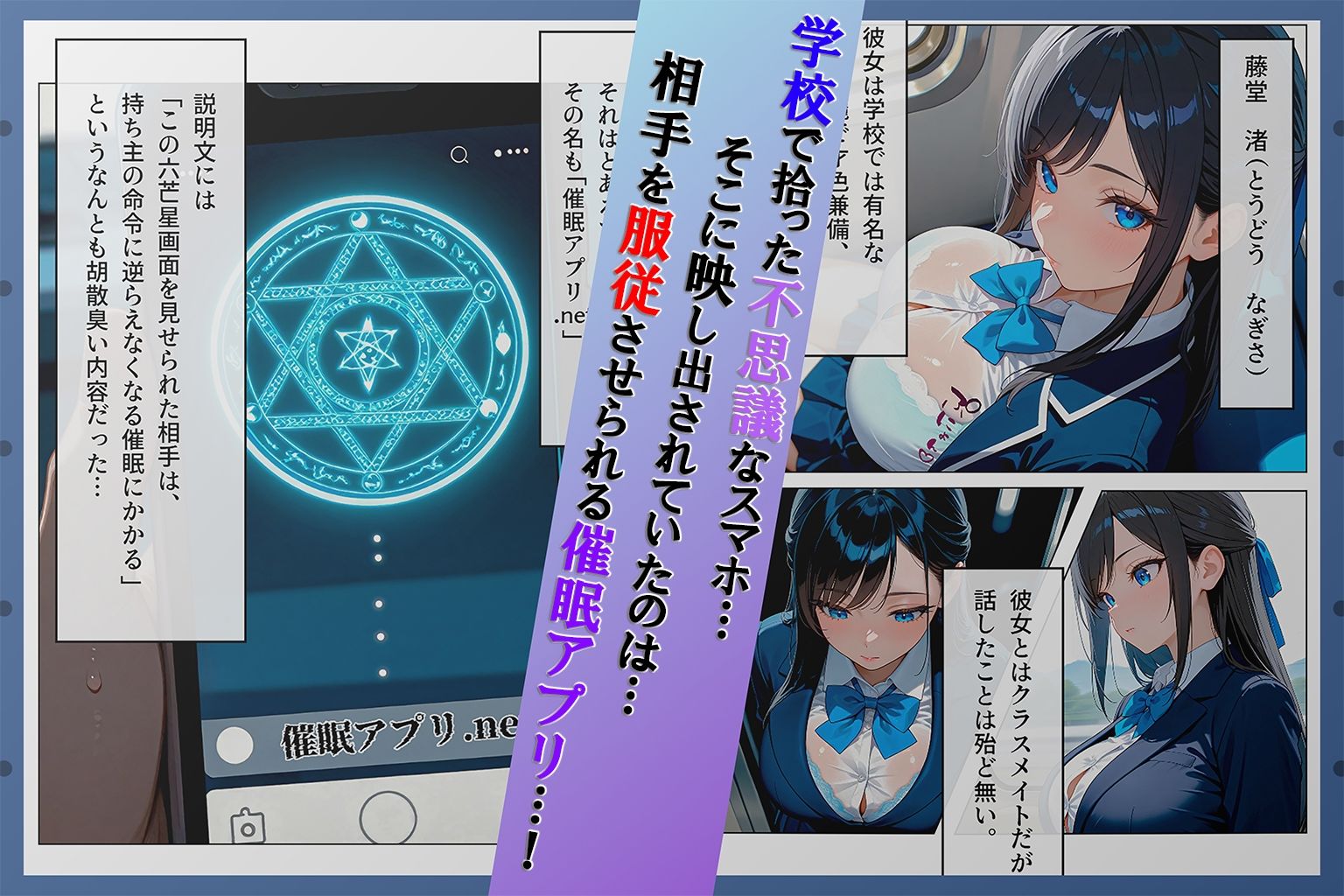 【フルカラーコミック】催●アプリ.net〜爆乳清楚系クラスメイト編〜 画像1