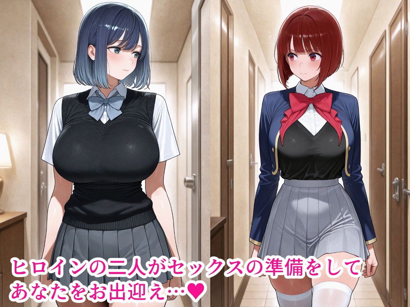 Hotel De Sex -有〇かな&黒〇あかね- 画像1