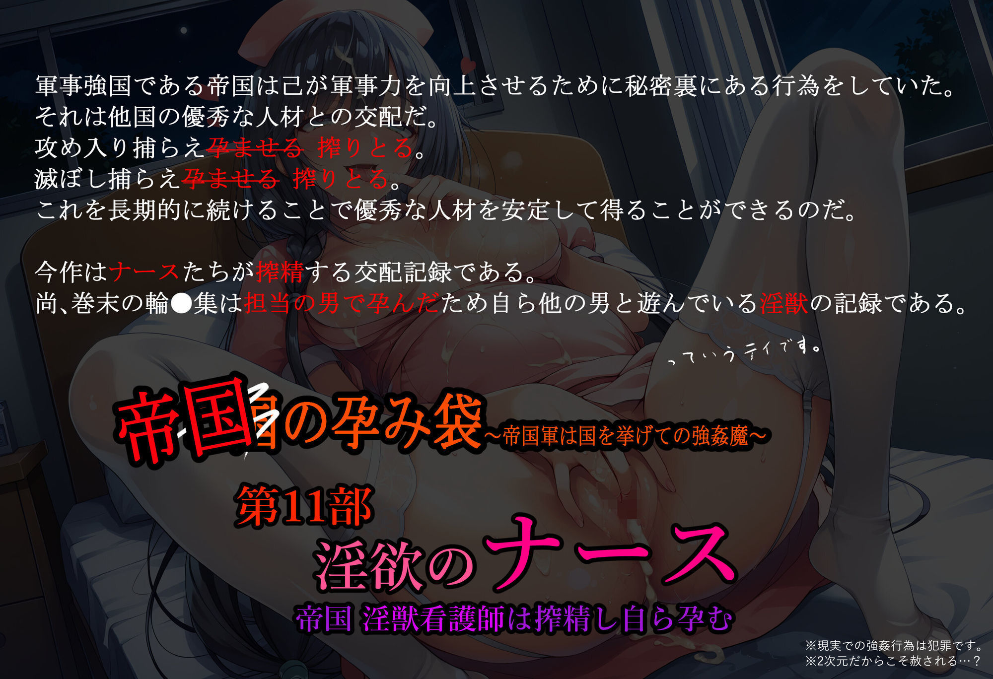 ［亡国の孕み袋］ 帝国軍は国を挙げての強●魔   第11部 淫欲のナース 画像1